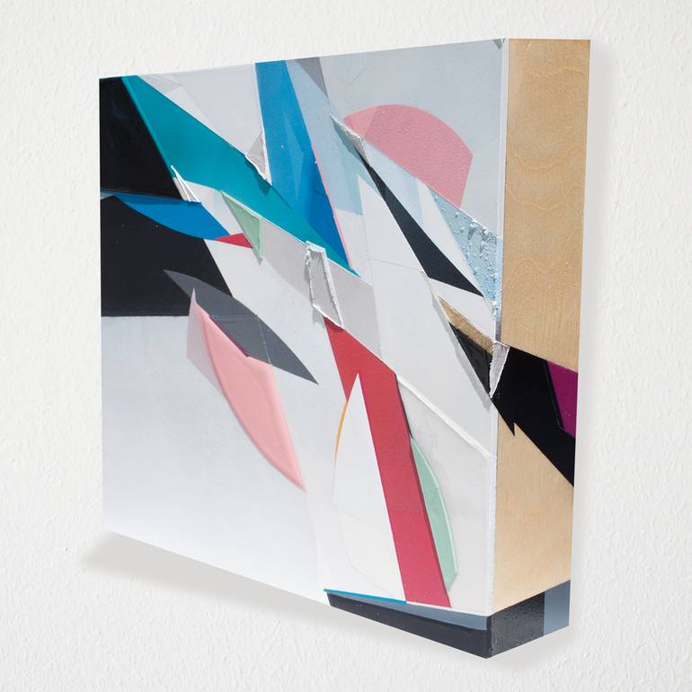 Original Abstract Geometric Painting by Moises Ortiz