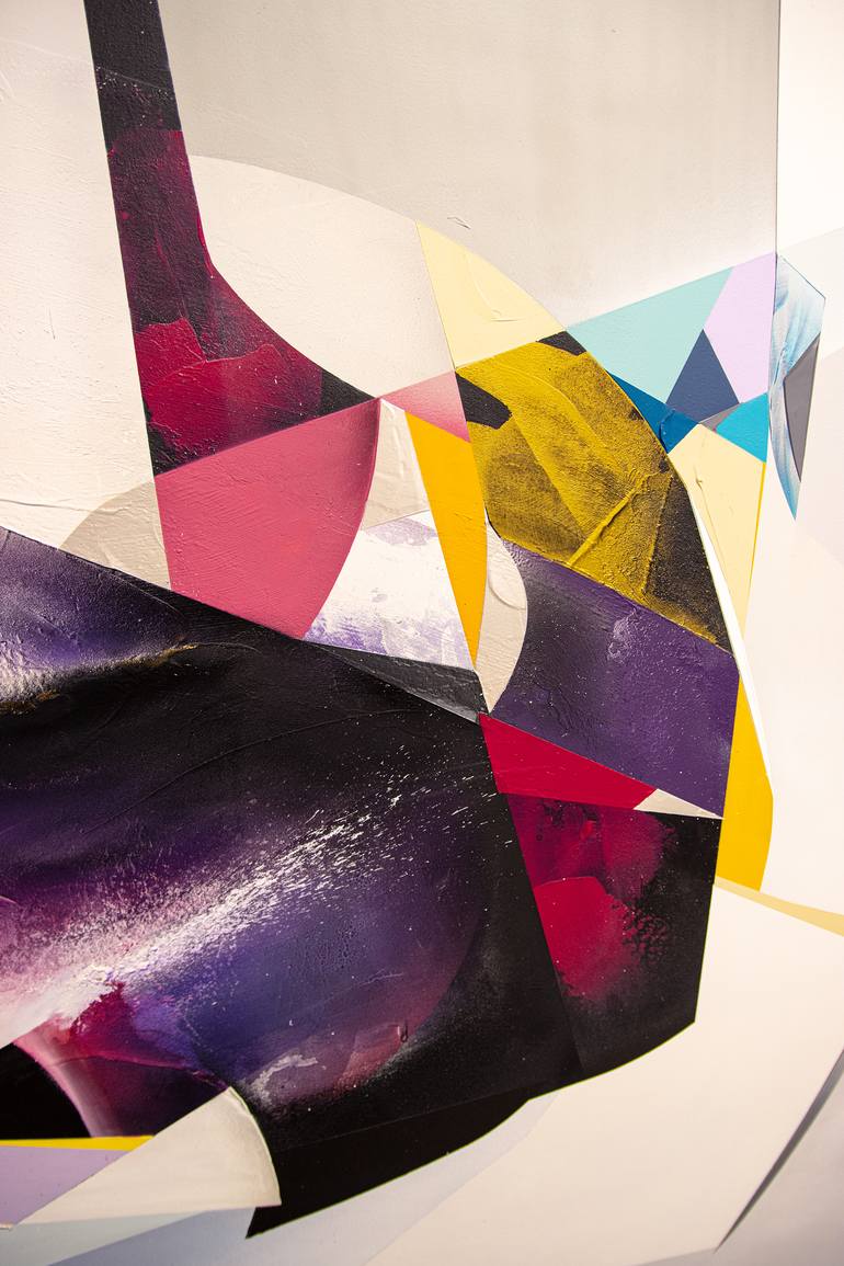 Original Cubism Abstract Painting by Moises Ortiz