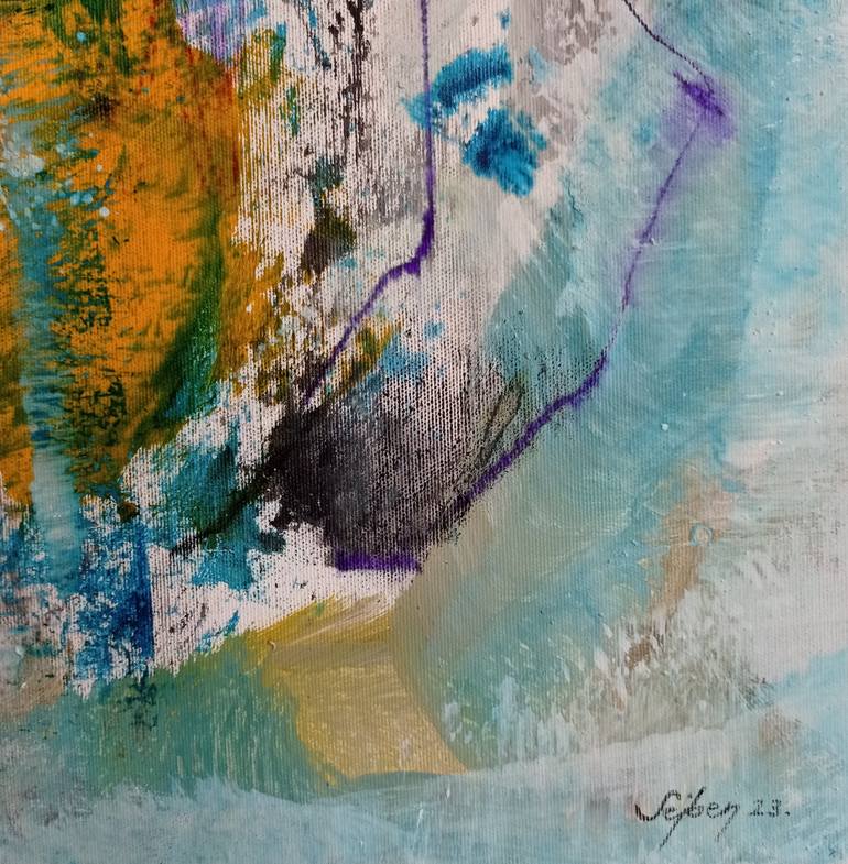 Original Abstract Expressionism Abstract Painting by Sejben Lajos