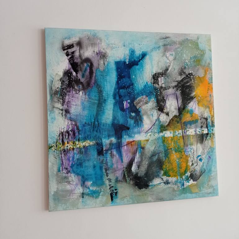 Original Abstract Expressionism Abstract Painting by Sejben Lajos
