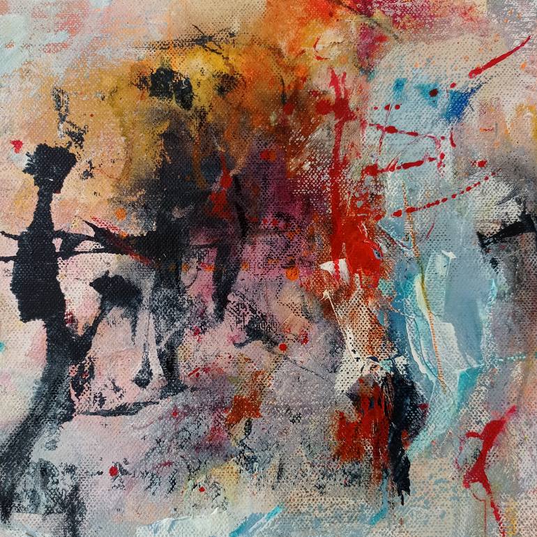 Original Abstract Cities Painting by Sejben Lajos