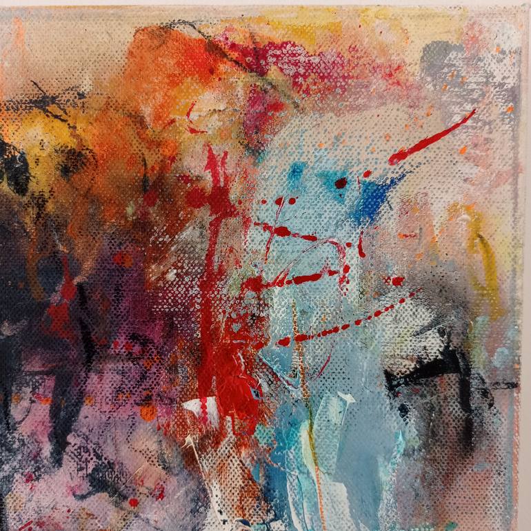 Original Abstract Cities Painting by Sejben Lajos
