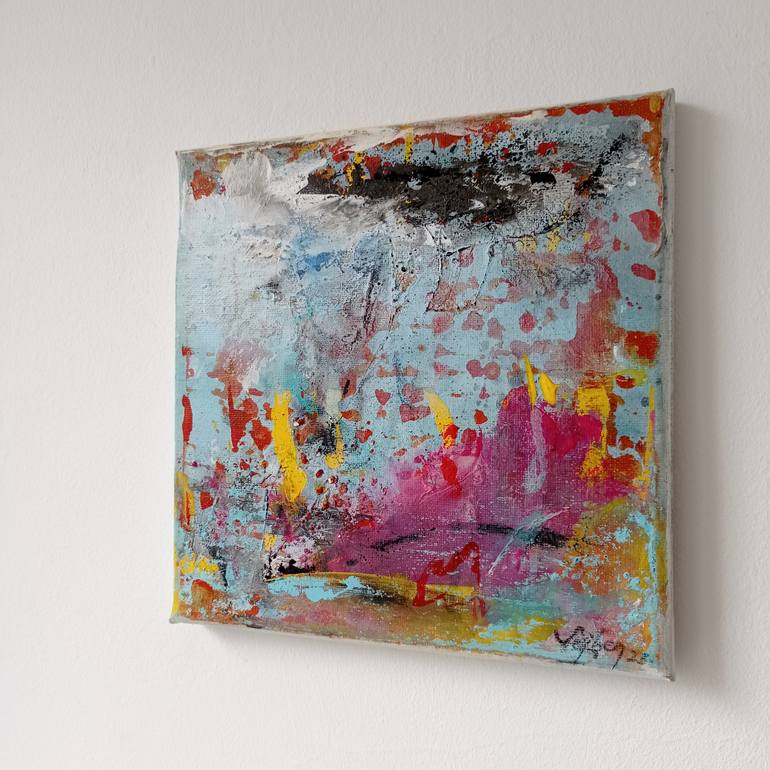 Original Abstract Expressionism Abstract Painting by Sejben Lajos
