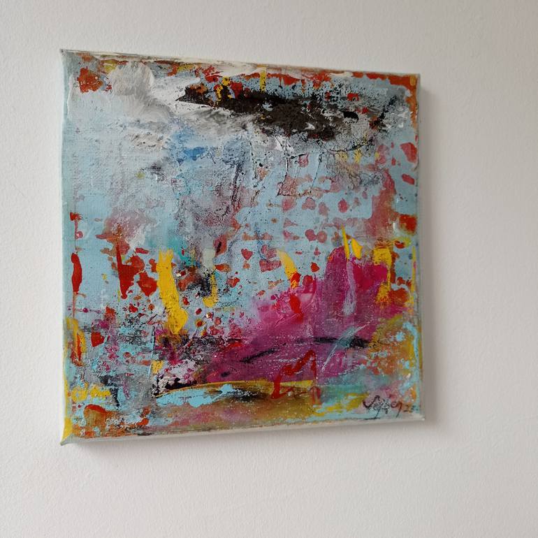 Original Abstract Expressionism Abstract Painting by Sejben Lajos