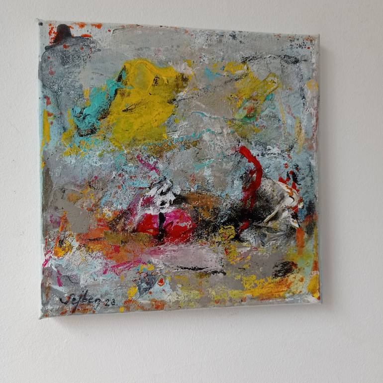 Original Abstract Landscape Painting by Sejben Lajos