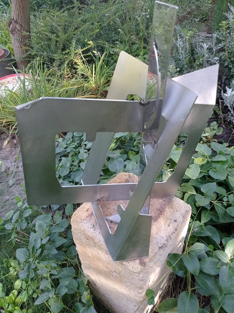 Original Cubism Abstract Sculpture by Sejben Lajos