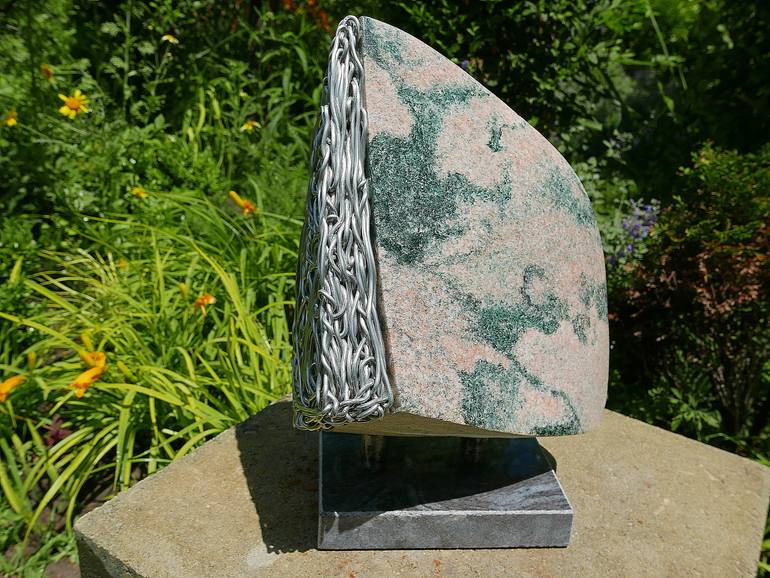 Original Geometric Abstract Sculpture by Sejben Lajos