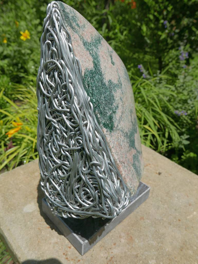 Original Geometric Abstract Sculpture by Sejben Lajos