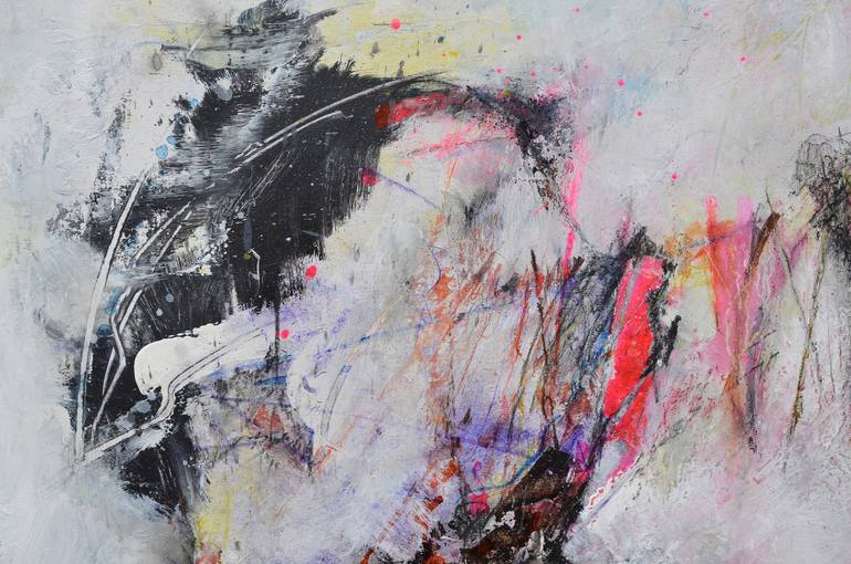 Original Abstract Expressionism Abstract Painting by Sejben Lajos