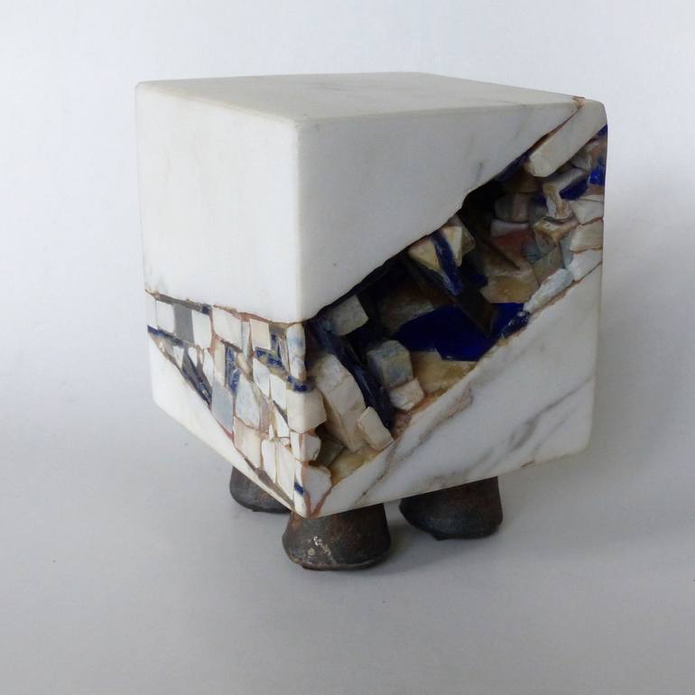 Original Cubism Abstract Sculpture by Sejben Lajos