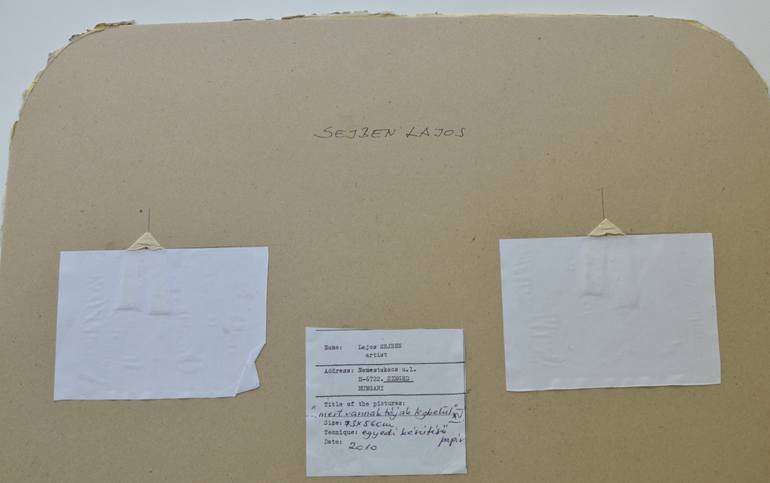 Original Abstract Landscape Collage by Sejben Lajos