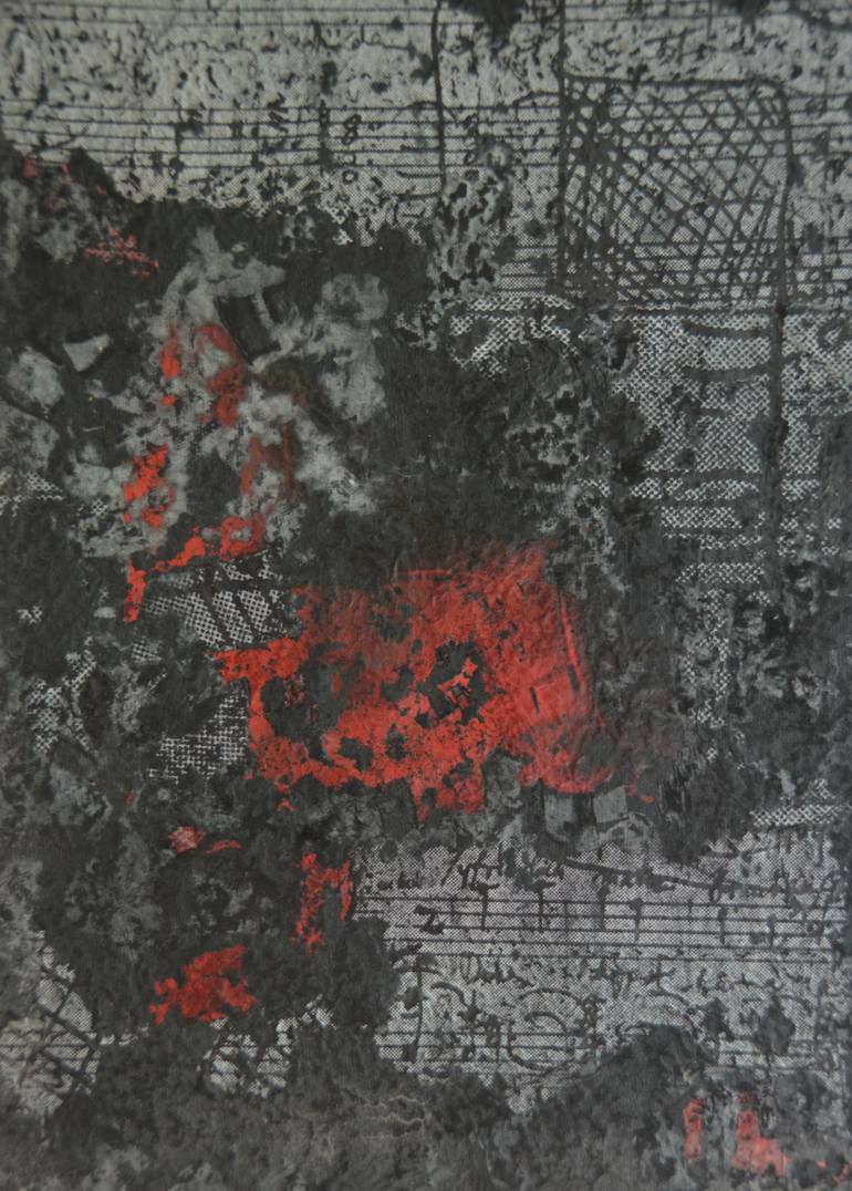 Original Abstract Expressionism Music Collage by Sejben Lajos