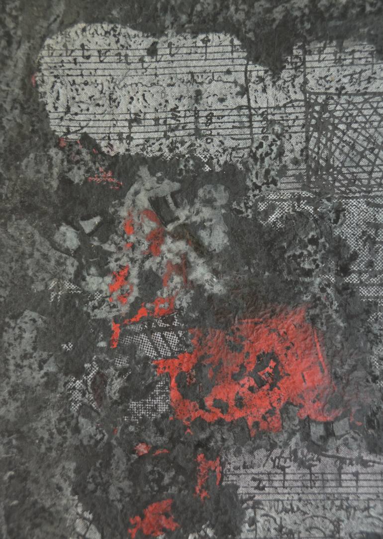 Original Abstract Expressionism Music Collage by Sejben Lajos