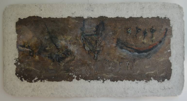 Original Minimalism Abstract Collage by Sejben Lajos