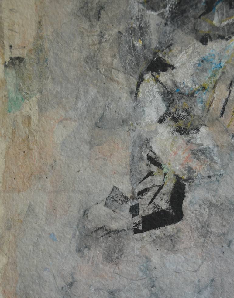 Original Abstract Expressionism Landscape Collage by Sejben Lajos