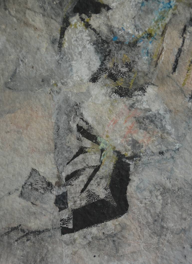 Original Abstract Expressionism Landscape Collage by Sejben Lajos