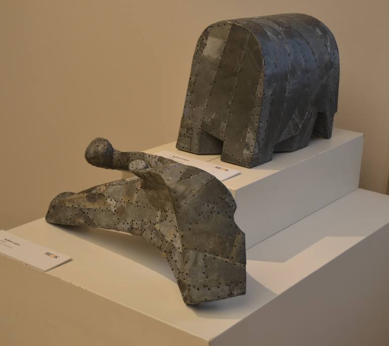 Original Cubism Abstract Sculpture by Sejben Lajos