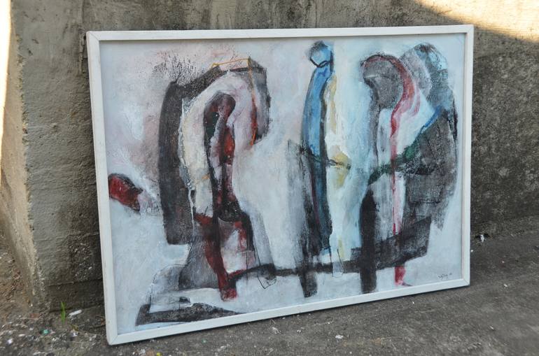 Original Cubism Abstract Painting by Sejben Lajos