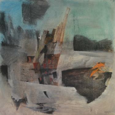 Original Abstract Expressionism Boat Paintings by Sejben Lajos