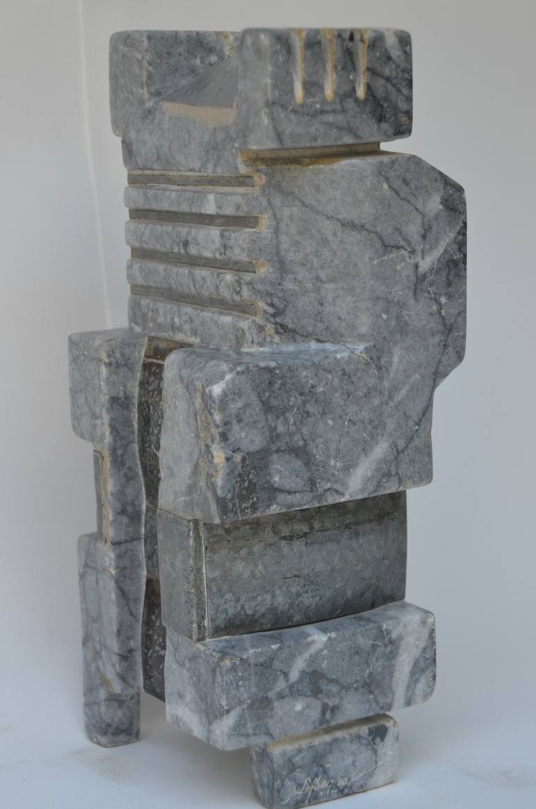 Original Cubism Abstract Sculpture by Sejben Lajos