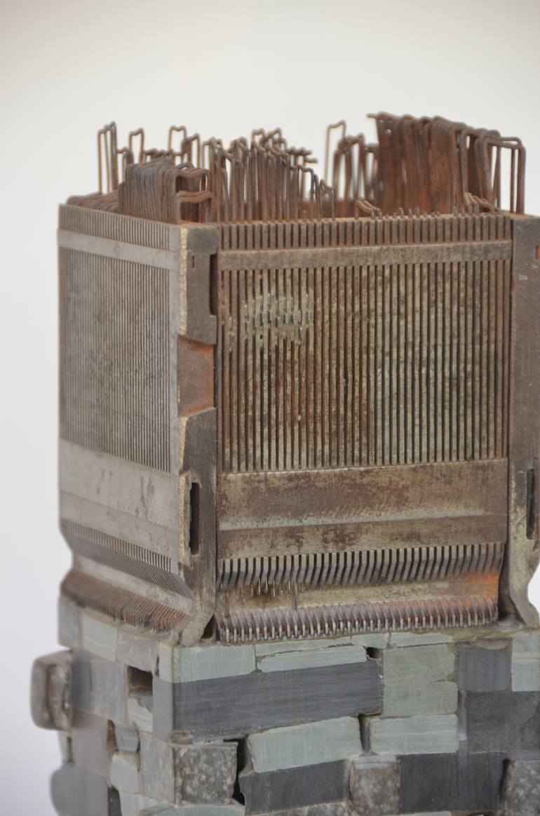 Original Cubism Abstract Sculpture by Sejben Lajos