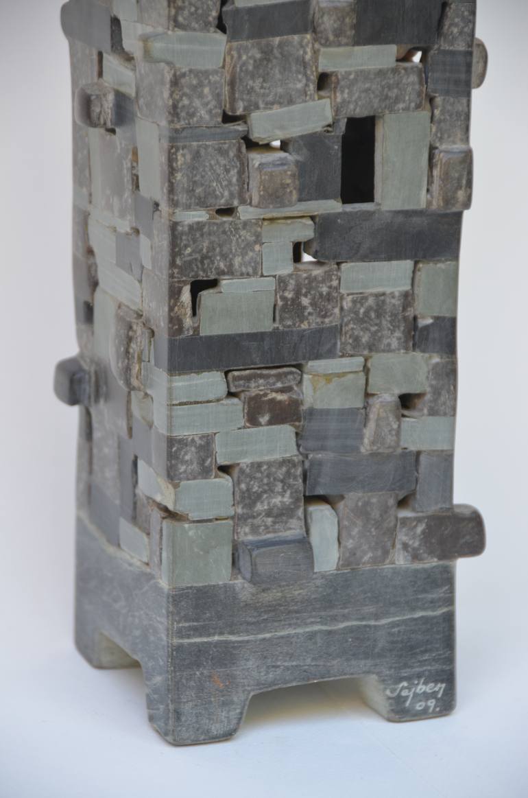 Original Cubism Abstract Sculpture by Sejben Lajos