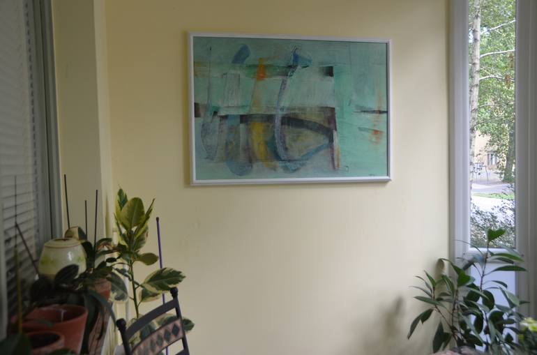 Original Abstract People Painting by Sejben Lajos