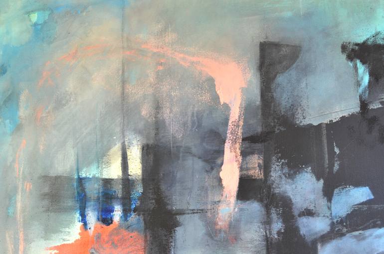 Original Abstract Expressionism Abstract Painting by Sejben Lajos