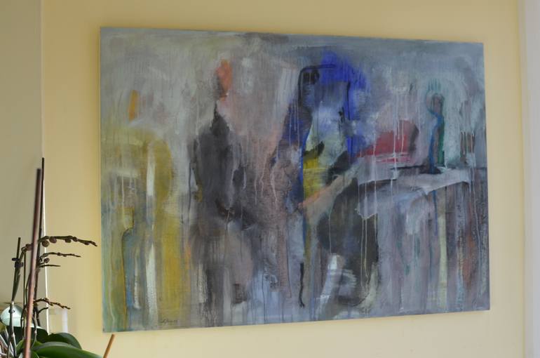 Original Abstract Expressionism Abstract Painting by Sejben Lajos