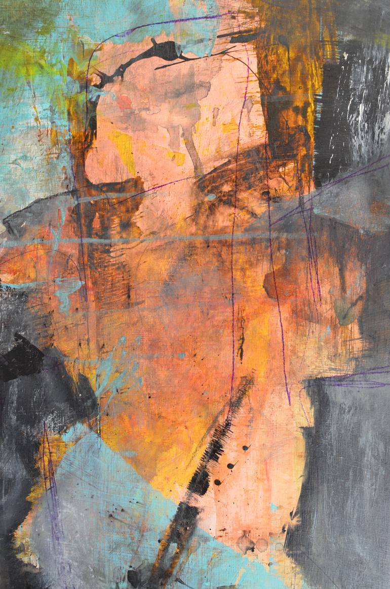 Original Abstract Expressionism Abstract Painting by Sejben Lajos