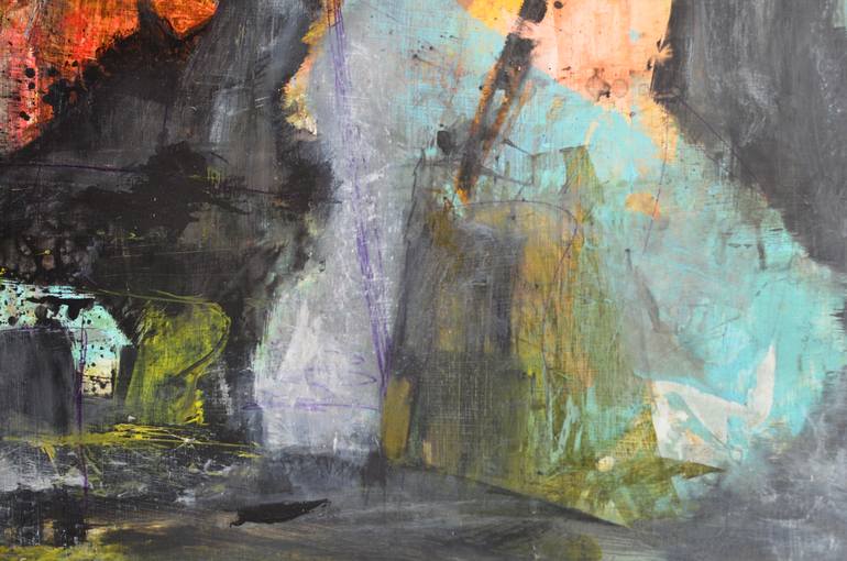 Original Abstract Expressionism Abstract Painting by Sejben Lajos