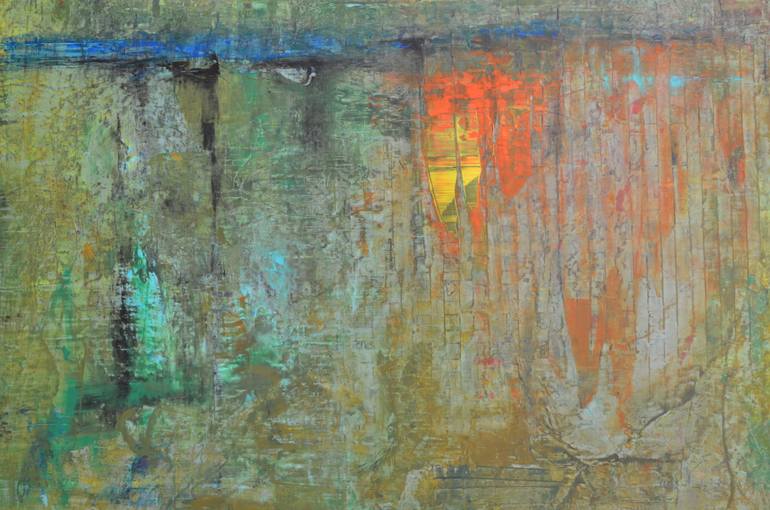 Original Abstract Expressionism Abstract Painting by Sejben Lajos
