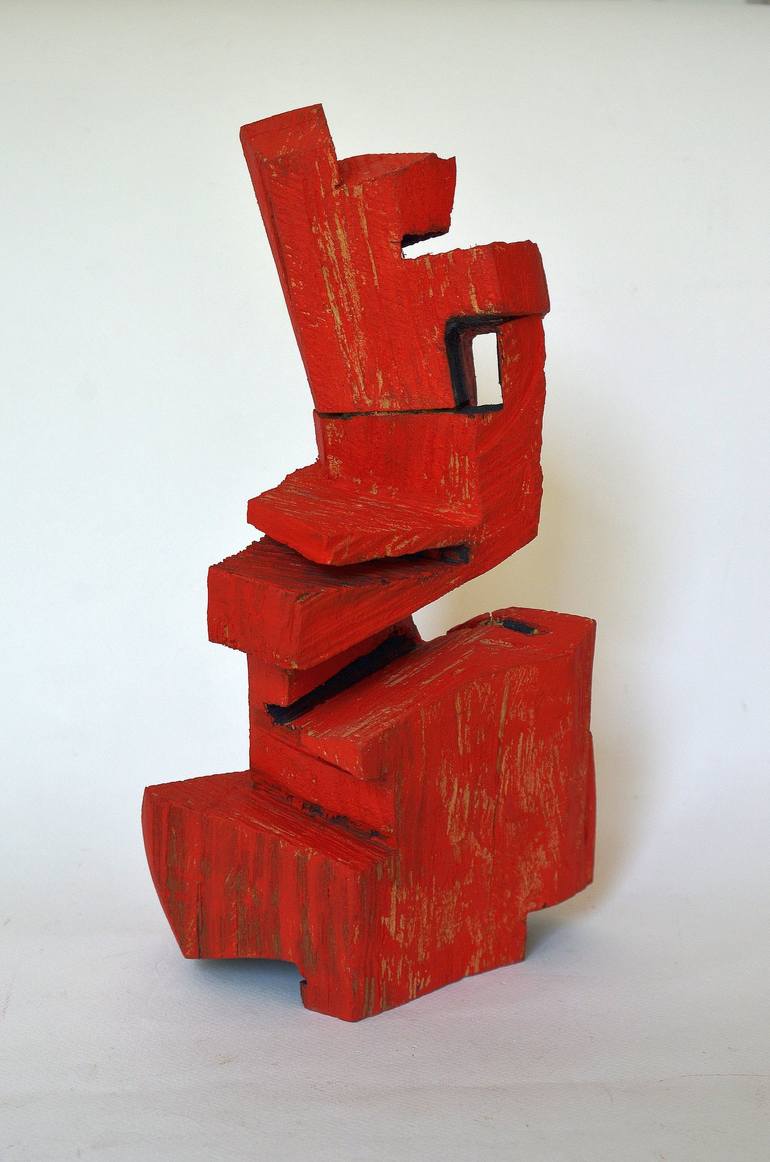 Original Cubism Abstract Sculpture by Sejben Lajos