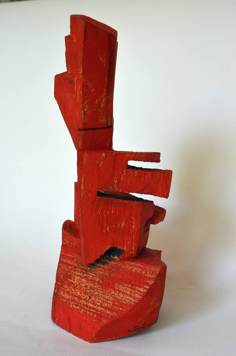 Original Cubism Abstract Sculpture by Sejben Lajos