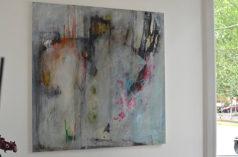 Original Abstract Expressionism Abstract Painting by Sejben Lajos