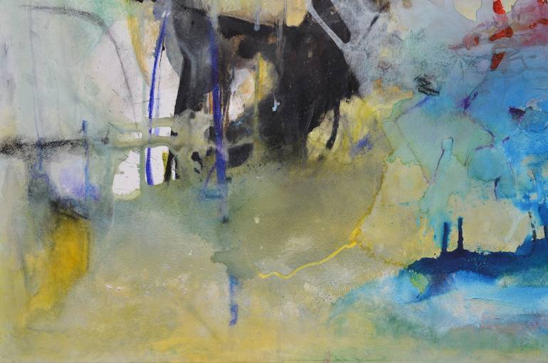 Original Abstract Landscape Painting by Sejben Lajos