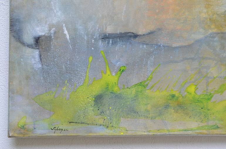 Original Abstract Expressionism Abstract Painting by Sejben Lajos