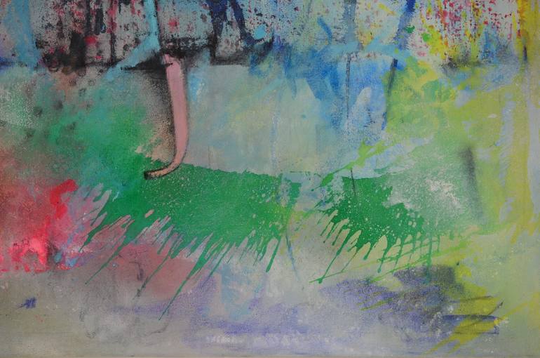 Original Abstract Expressionism Abstract Painting by Sejben Lajos