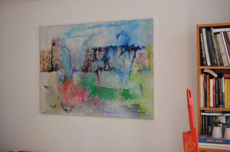 Original Abstract Expressionism Abstract Painting by Sejben Lajos