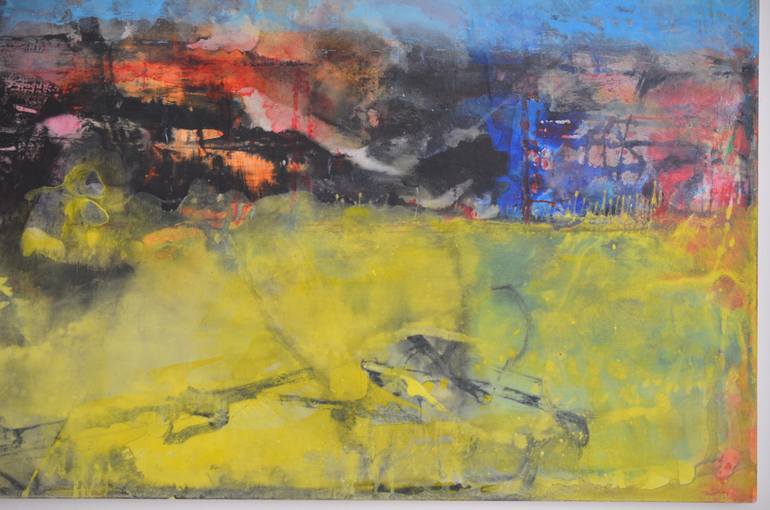 Original Abstract Expressionism Abstract Painting by Sejben Lajos