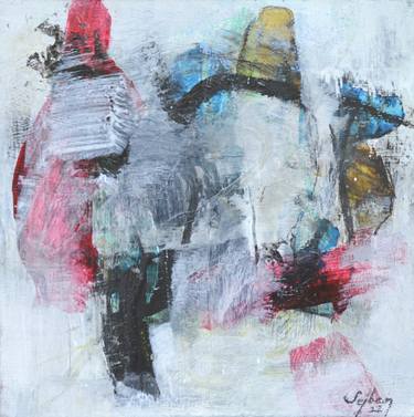 Original Abstract Expressionism Abstract Paintings by Sejben Lajos