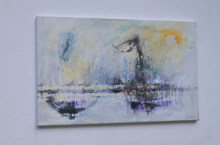 Original Abstract Expressionism Abstract Painting by Sejben Lajos