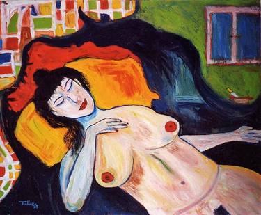 Original Impressionism Nude Printmaking by Tullio Mesi
