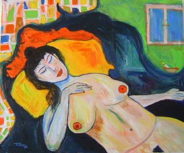 Original Impressionism Nude Paintings by Tullio Mesi