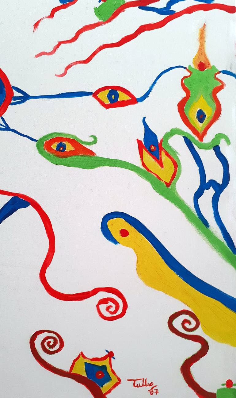 Original Abstract Expressionism Abstract Painting by Tullio Mesi