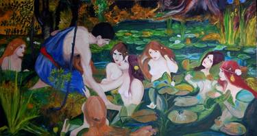 Hylas and the Nymphs (inspired by John William Waterhouse) thumb