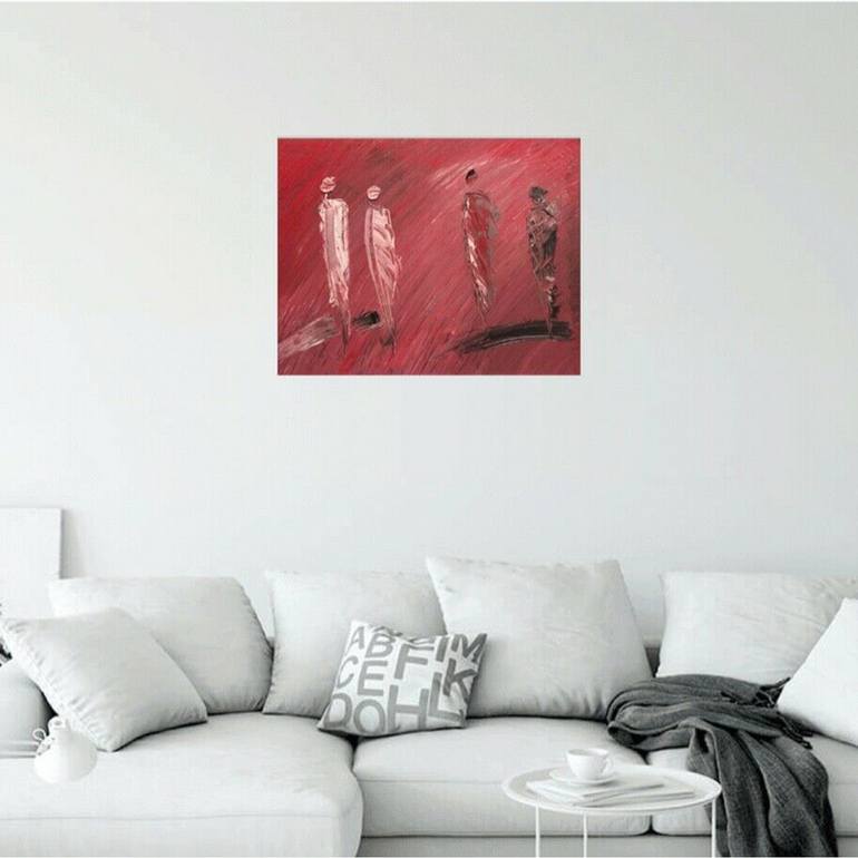 Original Abstract People Painting by Zak Kirakosian