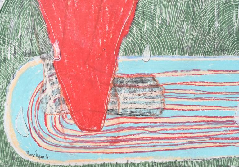 Original Abstract Women Drawing by Bojana Torlak
