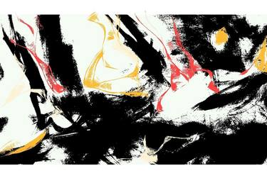 Abstract in black, red and yellow thumb