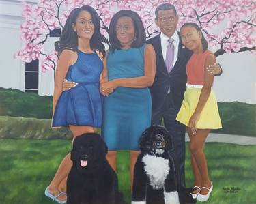 Original Portraiture Family Paintings by Komla Adjaka